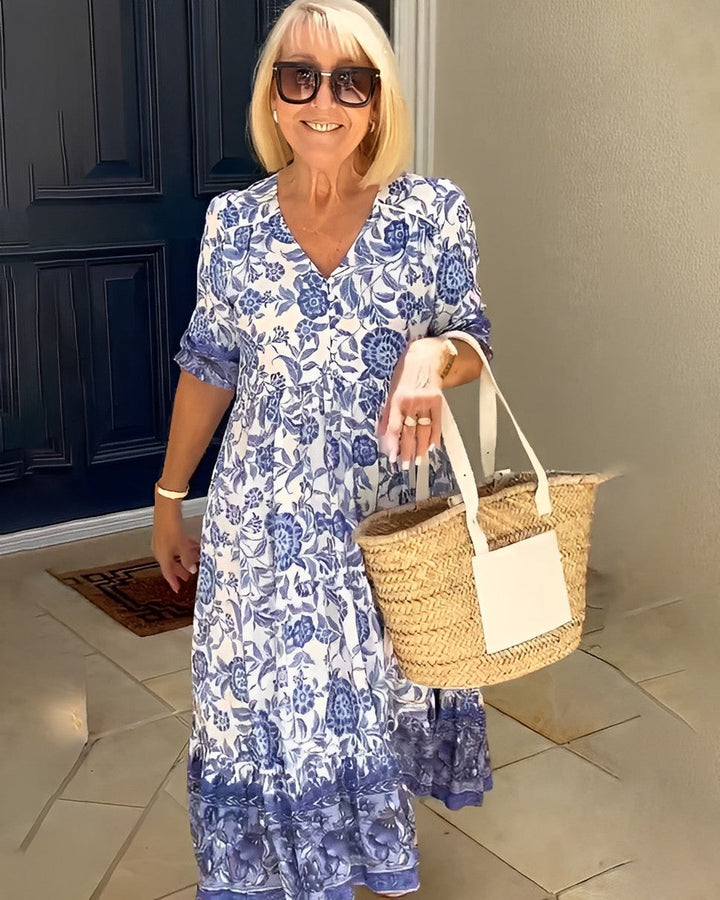 Madison – Floral V-Neck Dress