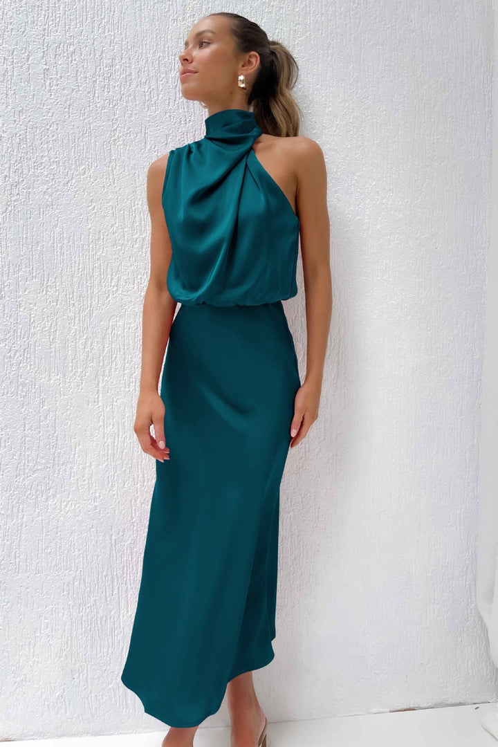 Quentin Draped Dress Sahara