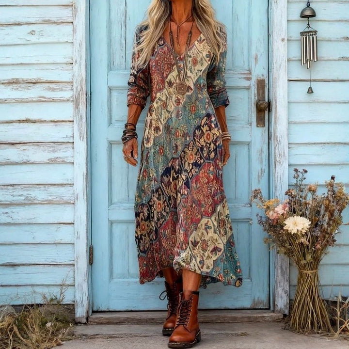 Evelyn | Casual Long Sleeve Vintage-Inspired Dress