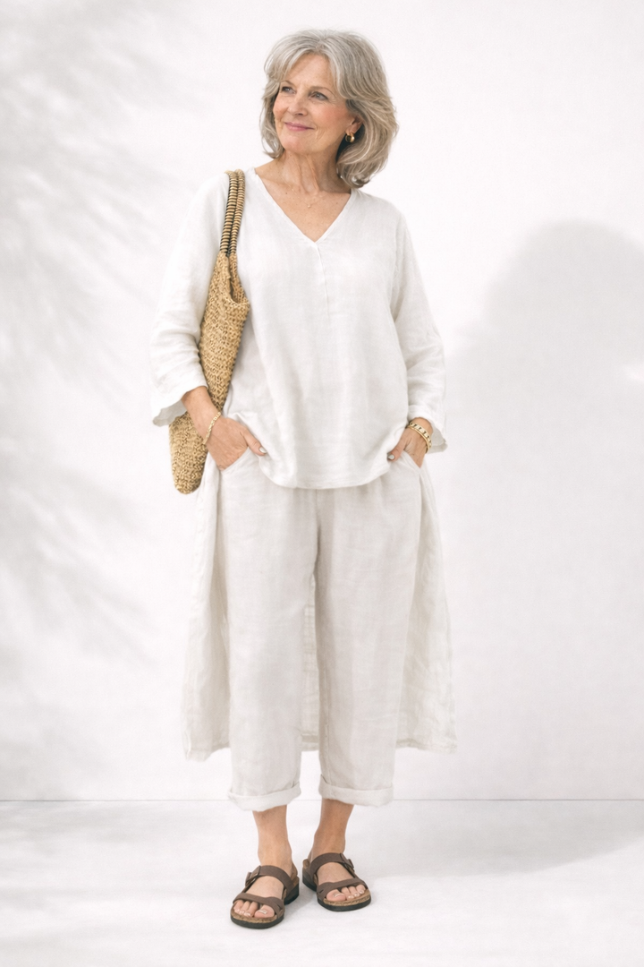 Adriena | Elegant Two-Piece Set with V-Neck