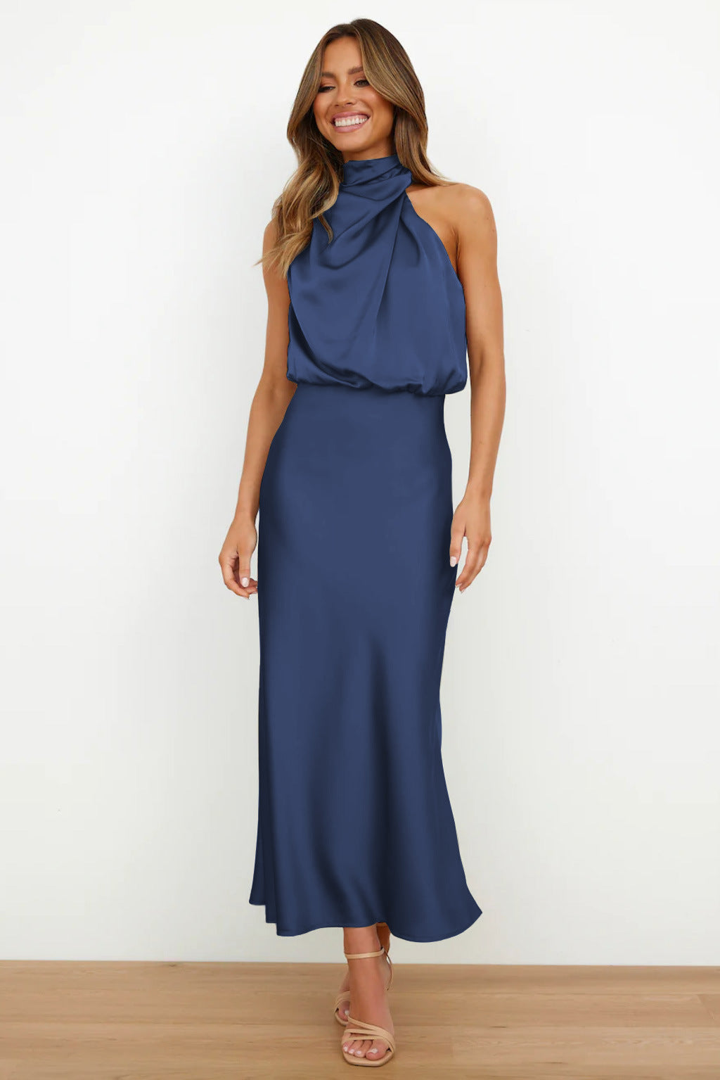 Quentin Draped Dress Sahara