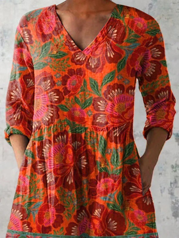 Felicity | Long Vintage V-Neck Shirt