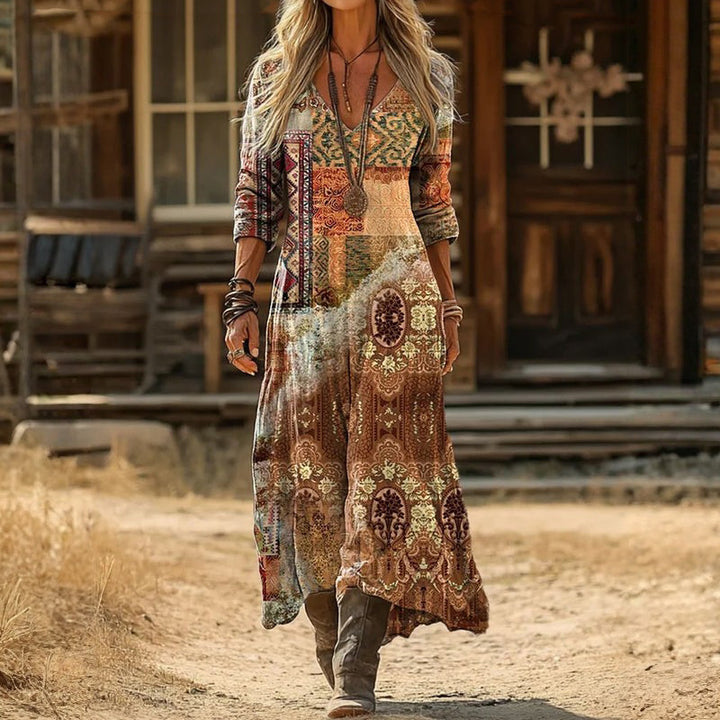 Evelyn | Casual Vintage-Inspired Long Sleeve Dress