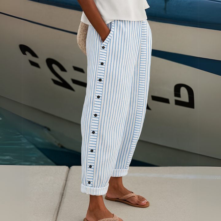 Ria | Comfortable Striped Casual Pants