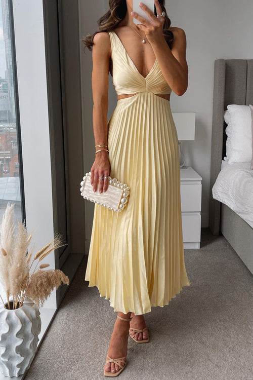 Bellezza Dress | Pleated Maxi Dress for Occasions