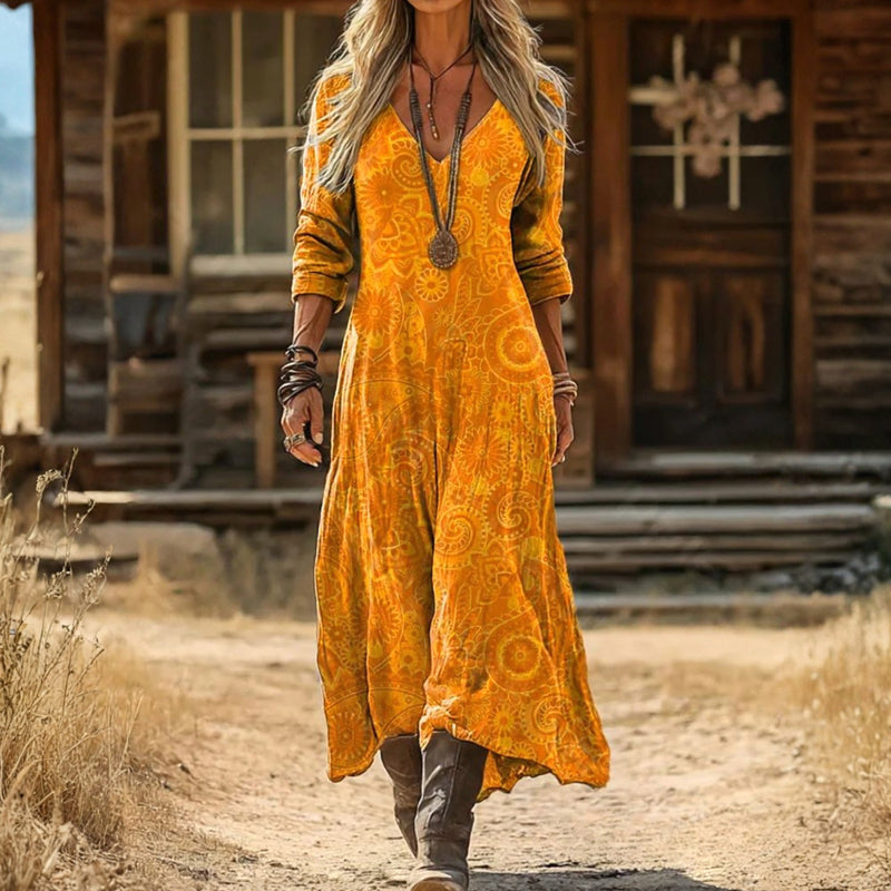 Evelyn | Casual Long Sleeve Vintage Inspired Dress
