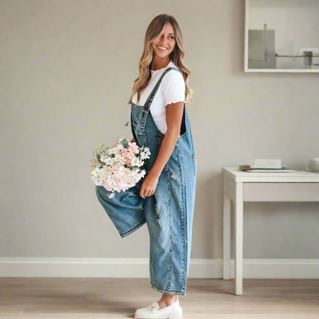 CARMELITA™ – Adjustable Vintage Washed Jumpsuit