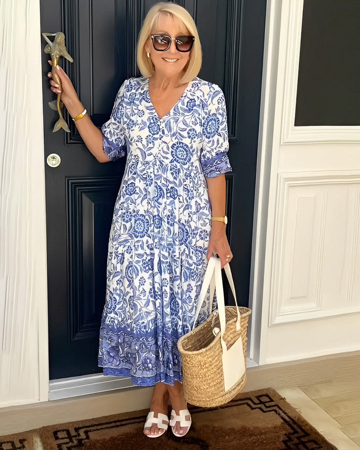Madison – Floral V-Neck Dress