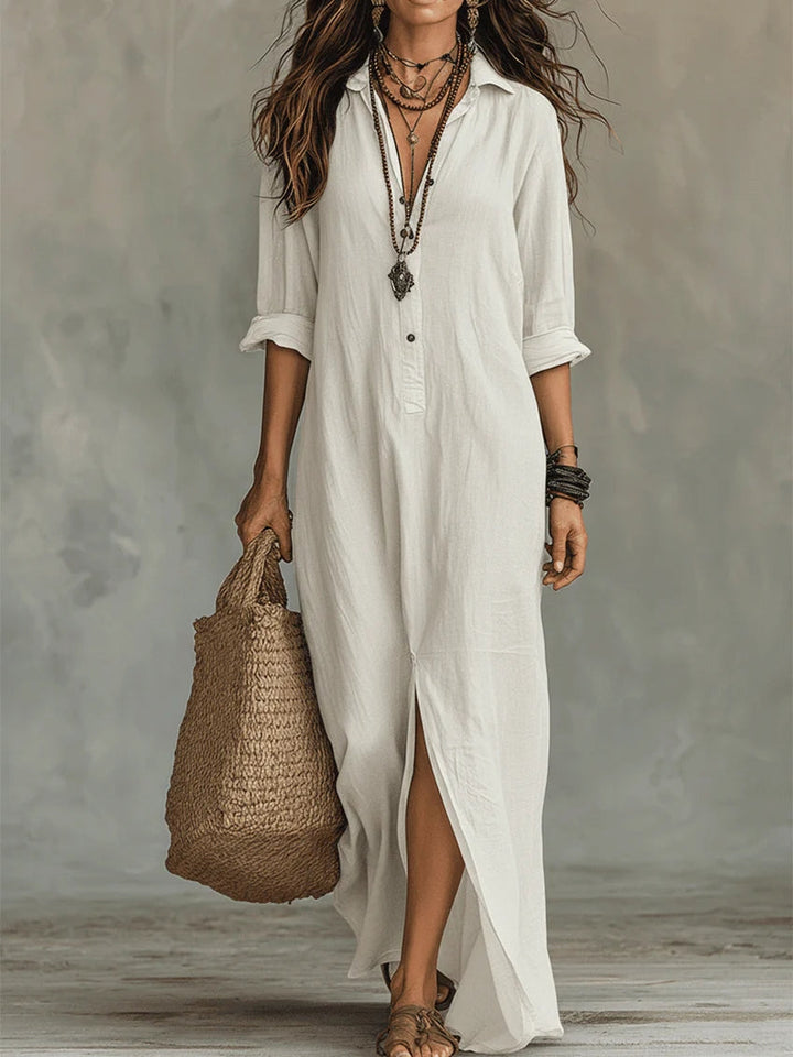Soline | Long Dress with Buttons