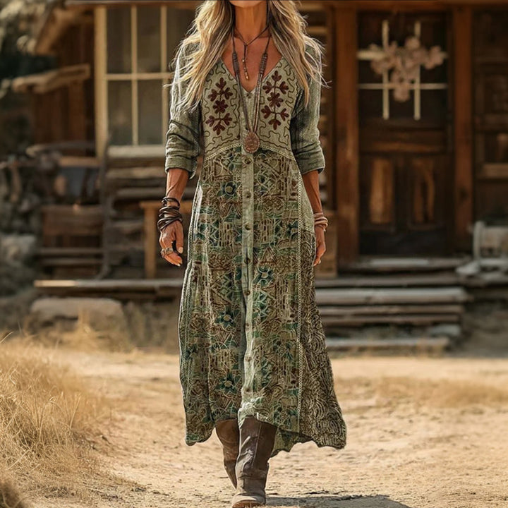 Evelyn | Casual Long Sleeve Vintage-Inspired Dress