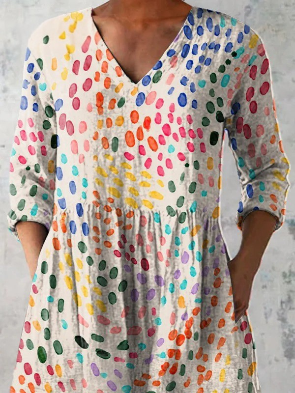 Bernadette | Long Vintage V-Neck Shirt