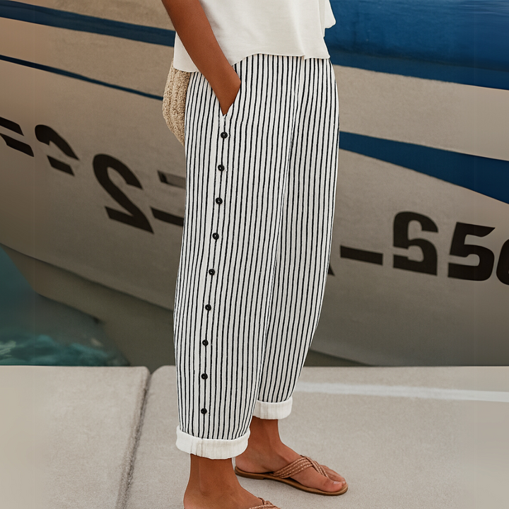 Ria | Comfortable Striped Casual Pants