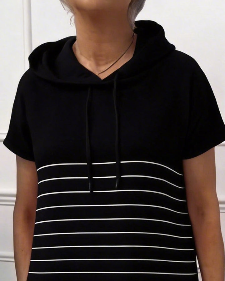 Gavellea | Striped Hoodie Dress, Casual Comfort