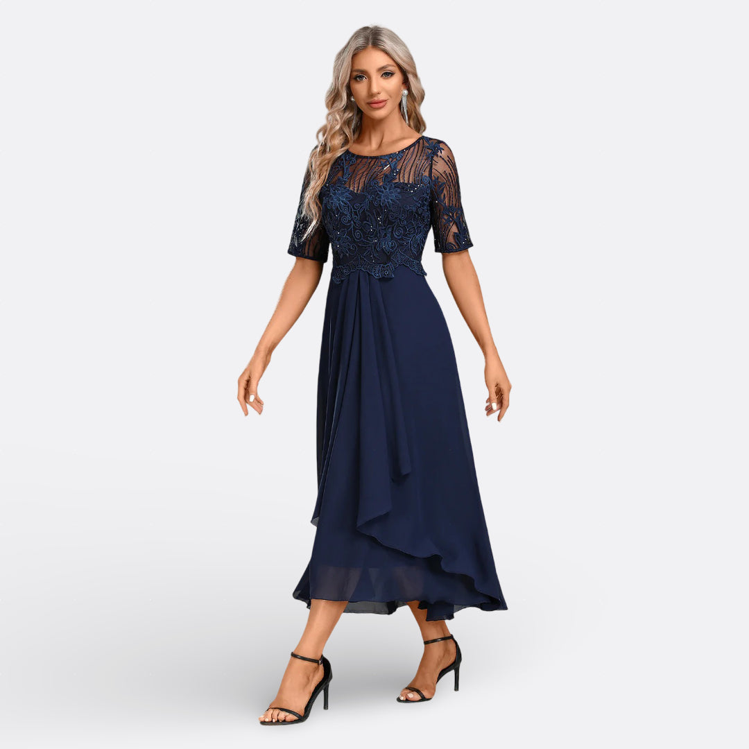 Mariana - Short Sleeve Lace Dress
