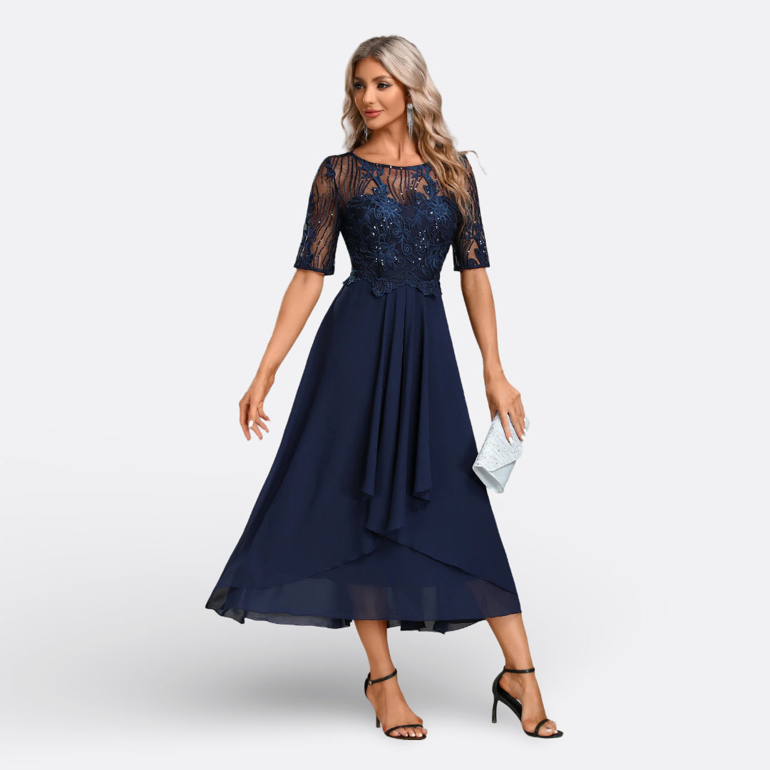 Mariana - Short Sleeve Lace Dress