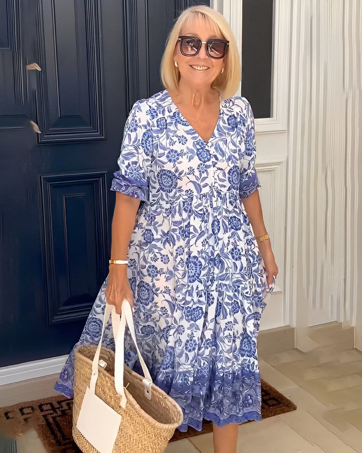 Madison – Floral V-Neck Dress
