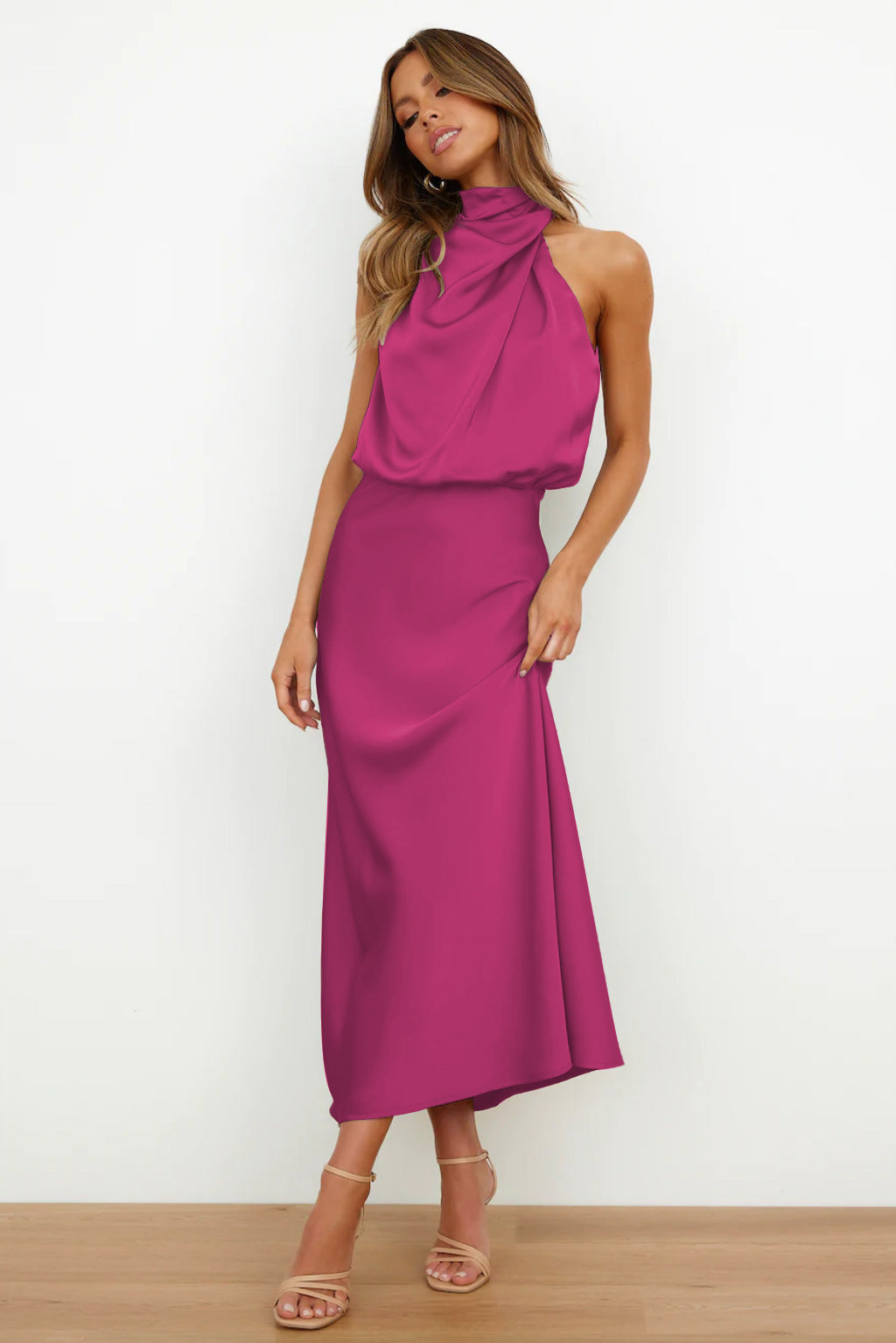 Quentin Draped Dress Sahara