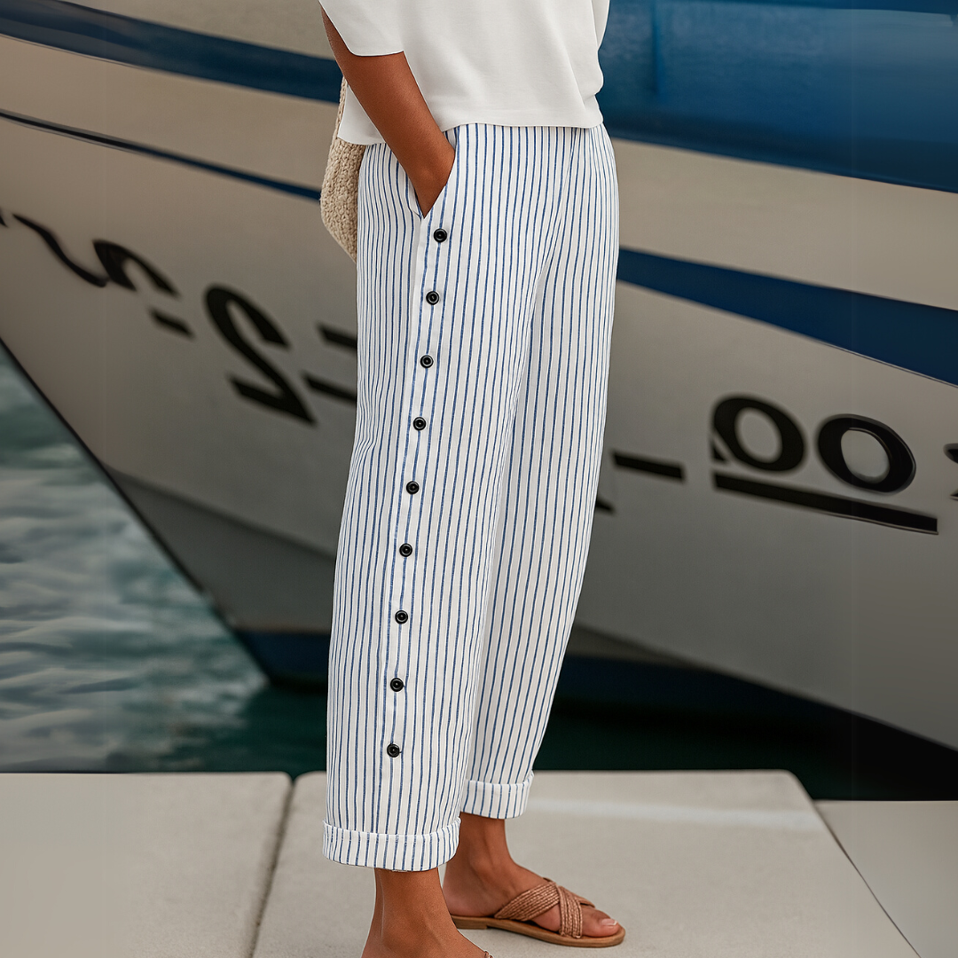 Ria | Comfortable Striped Casual Pants