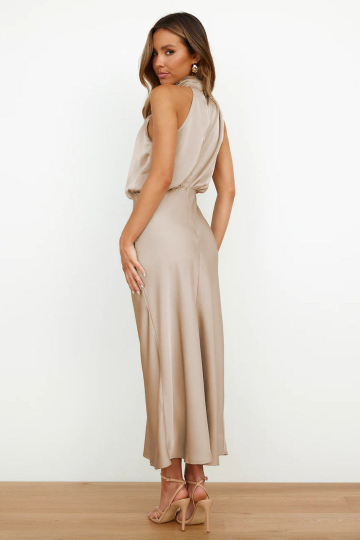 Quentin Draped Dress Sahara