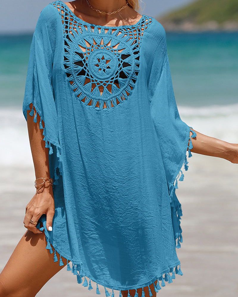 Fringe Bath Poncho