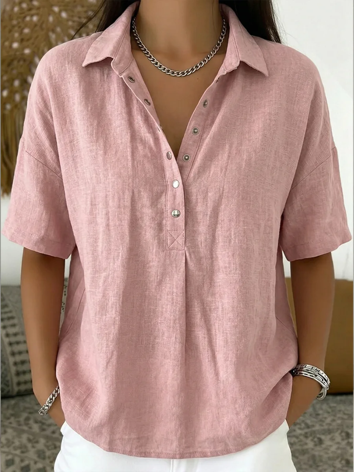 Louise | Blouse with collar and button details