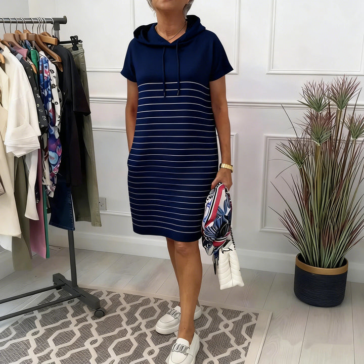Gavellea | Striped Hoodie Dress, Casual Comfort