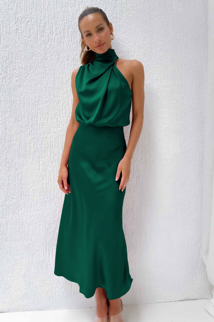 Quentin Draped Dress Sahara