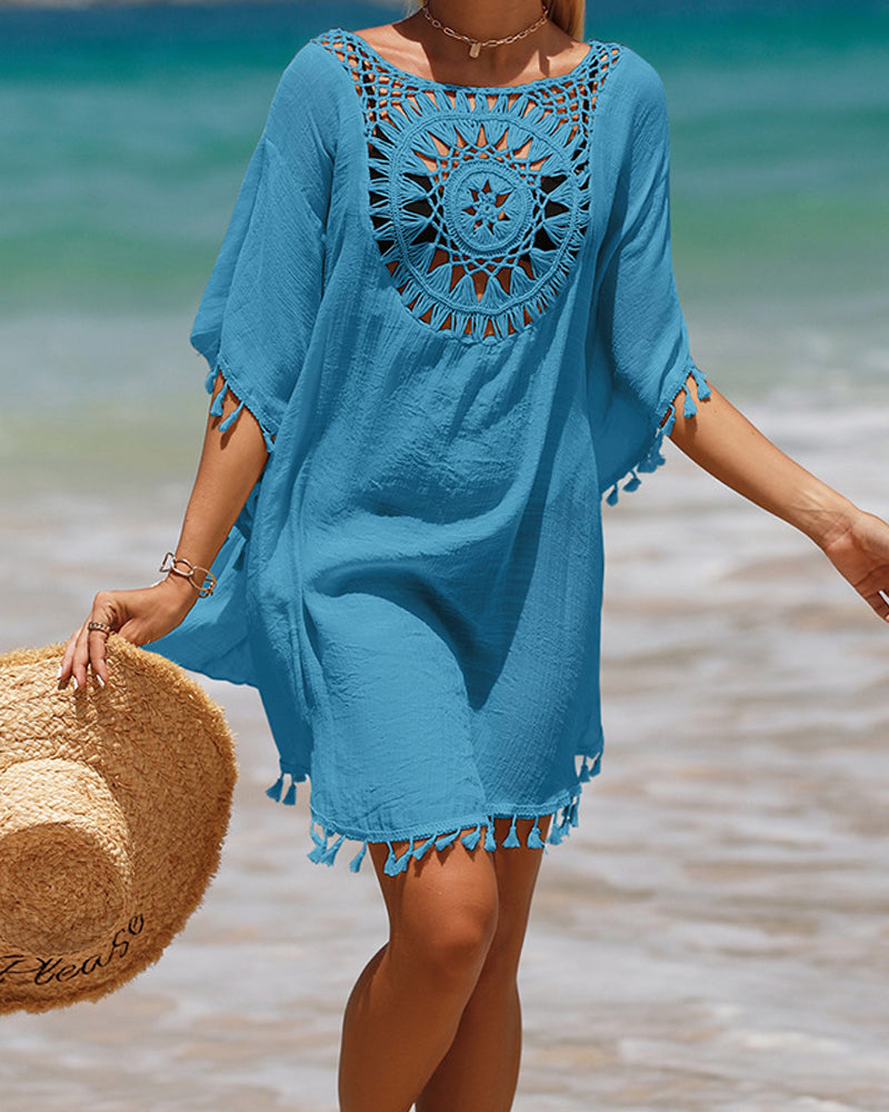 Fringe Bath Poncho
