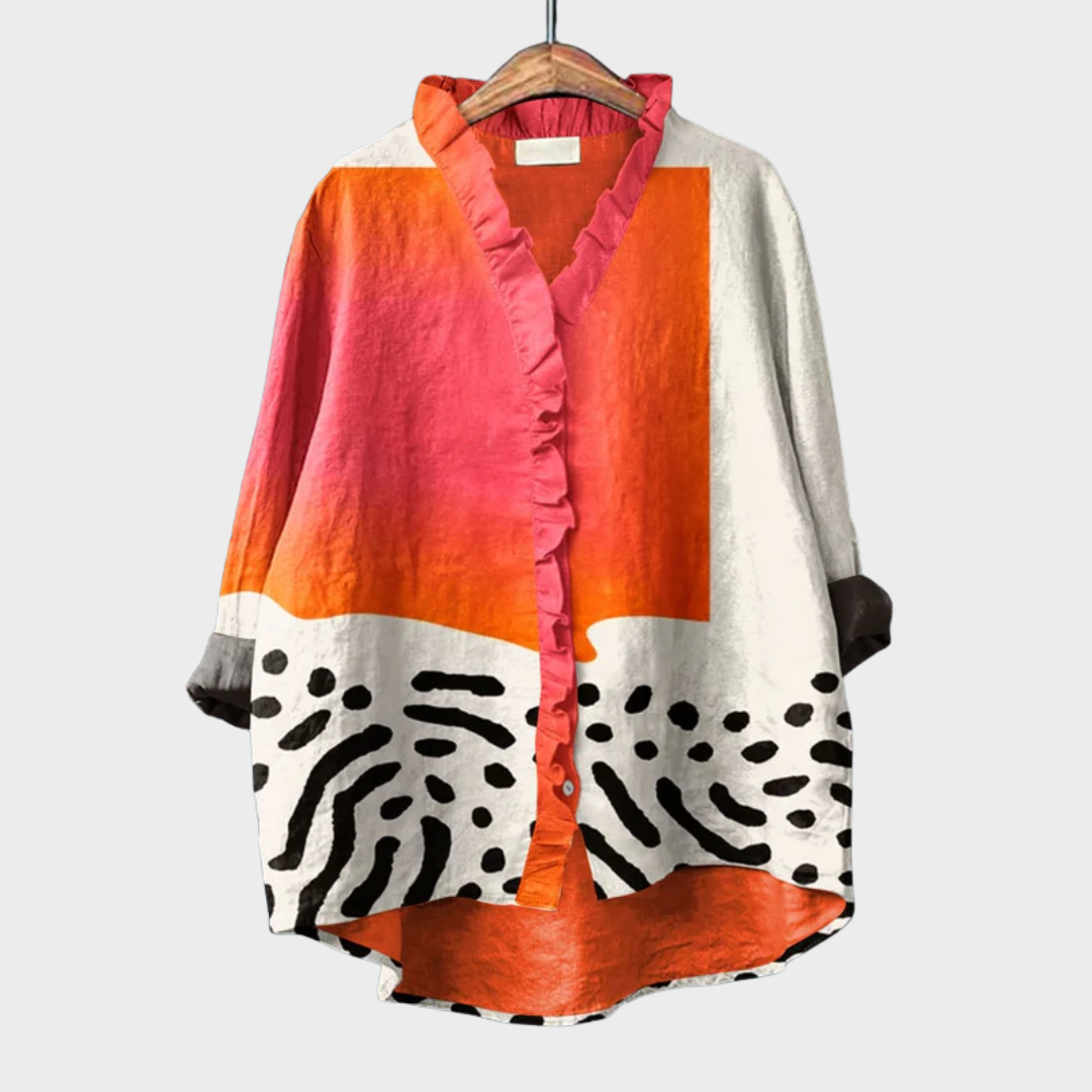 Melinda™ | Elegant Summer Linen Blouse