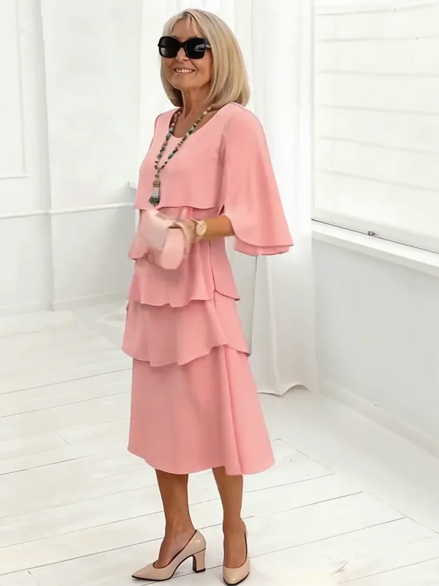 Charlotte™ | Elegant Midi Dress with Split Sleeves