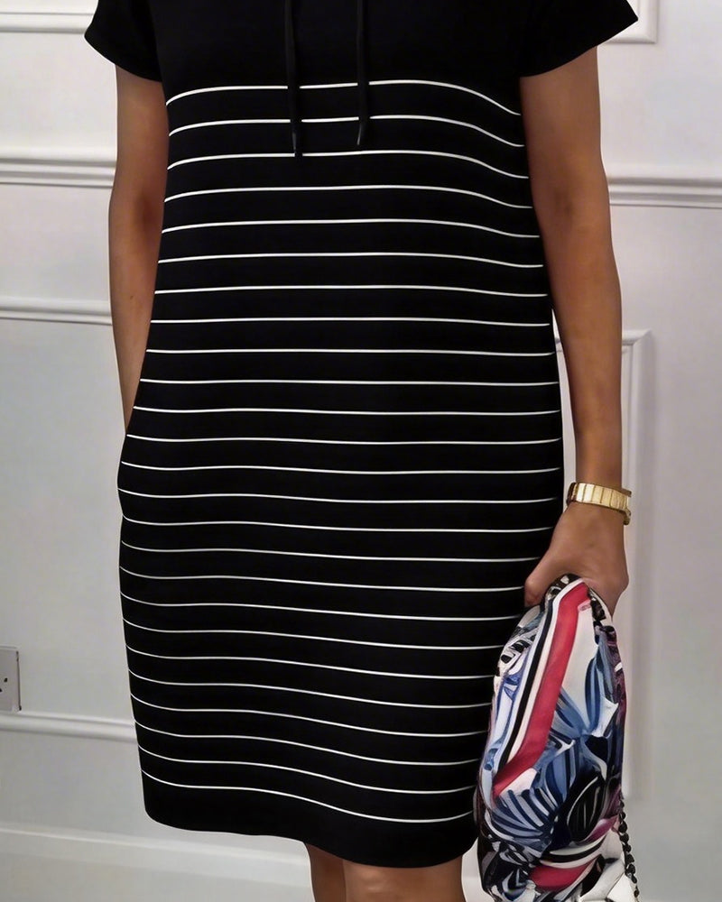 Gavellea | Striped Hoodie Dress, Casual Comfort