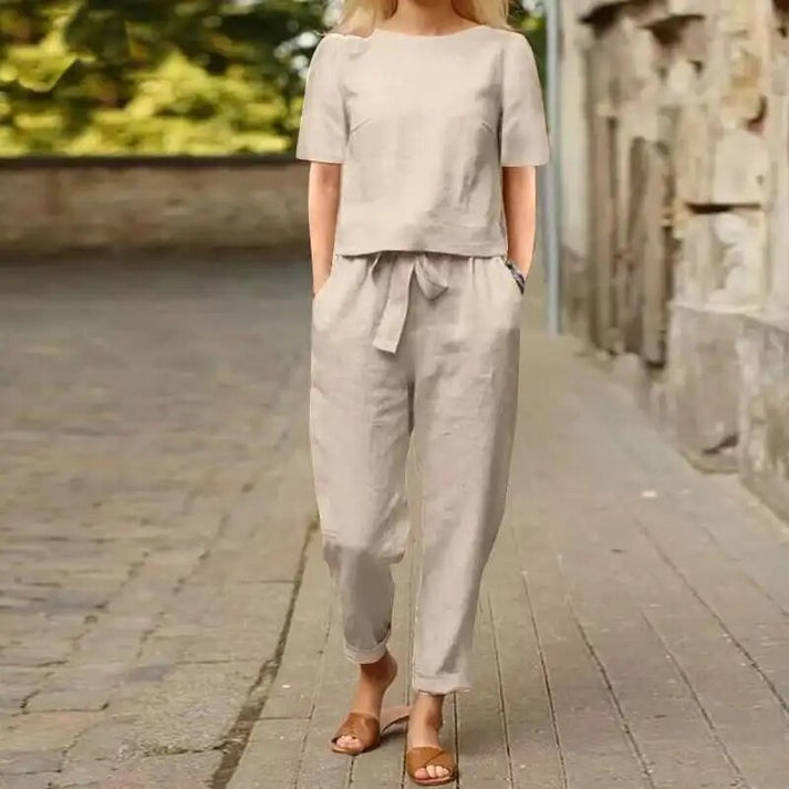 Lina | Elegant Two-Piece Summer Set with a Flattering Finish at the Waist
