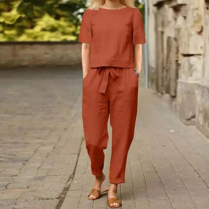 Lina | Elegant Two-Piece Summer Set with a Flattering Finish at the Waist