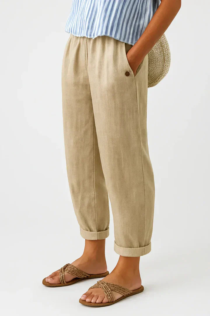 Romina™ | Linen and Cotton Pants, Timeless Style