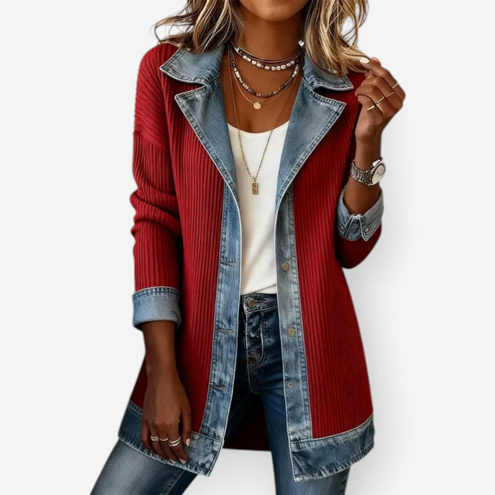 Tirexa | Mixed Denim Jacket, Modern Layered Effect