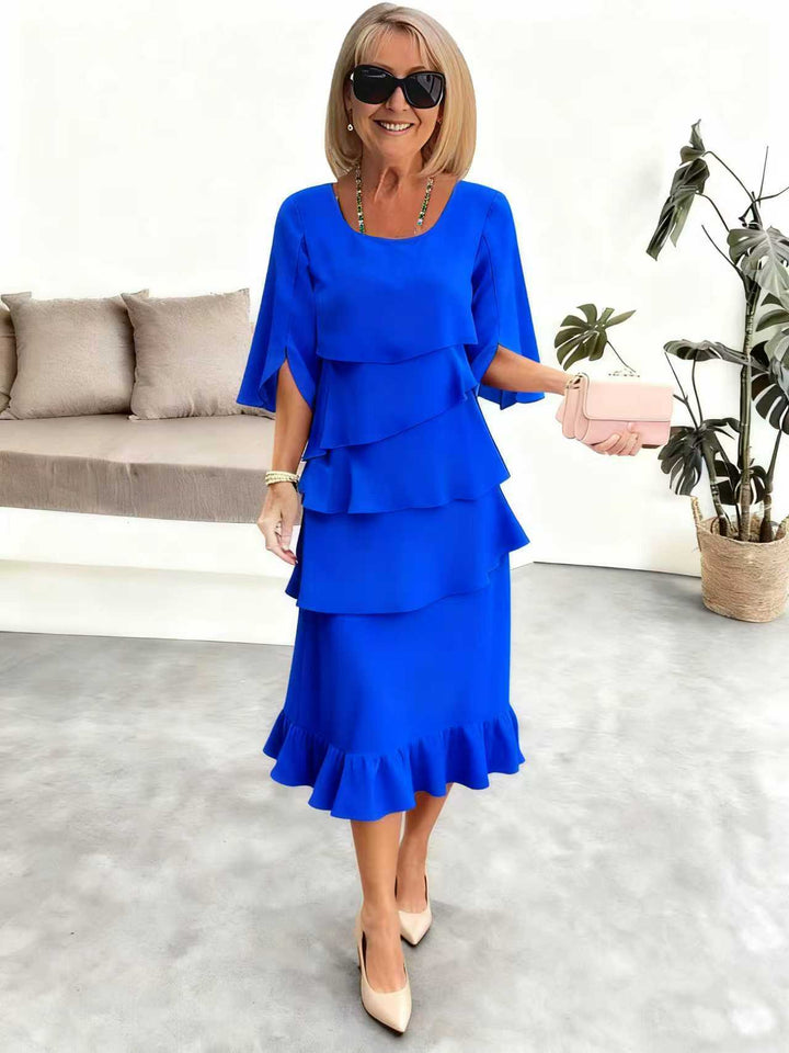 Anna | Elegant Midi Dress with Ruffles