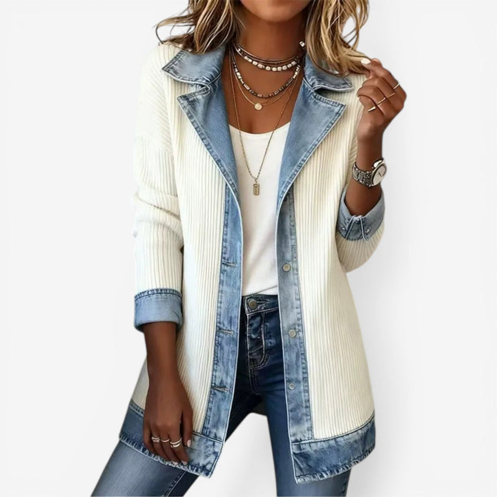 Tirexa | Mixed Denim Jacket, Modern Layered Effect
