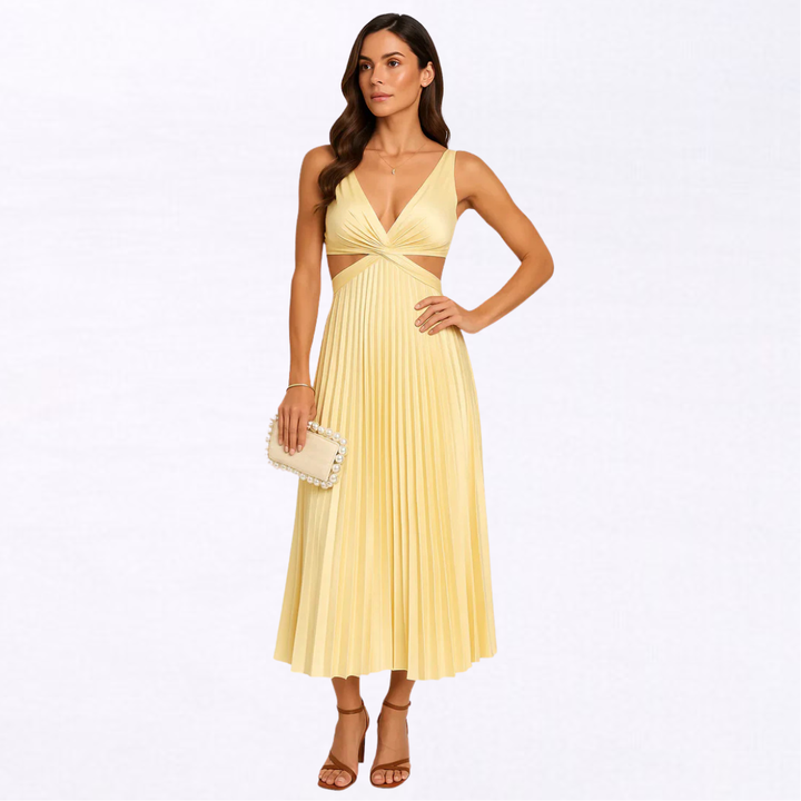 Bellezza Dress | Pleated Maxi Dress for Occasions