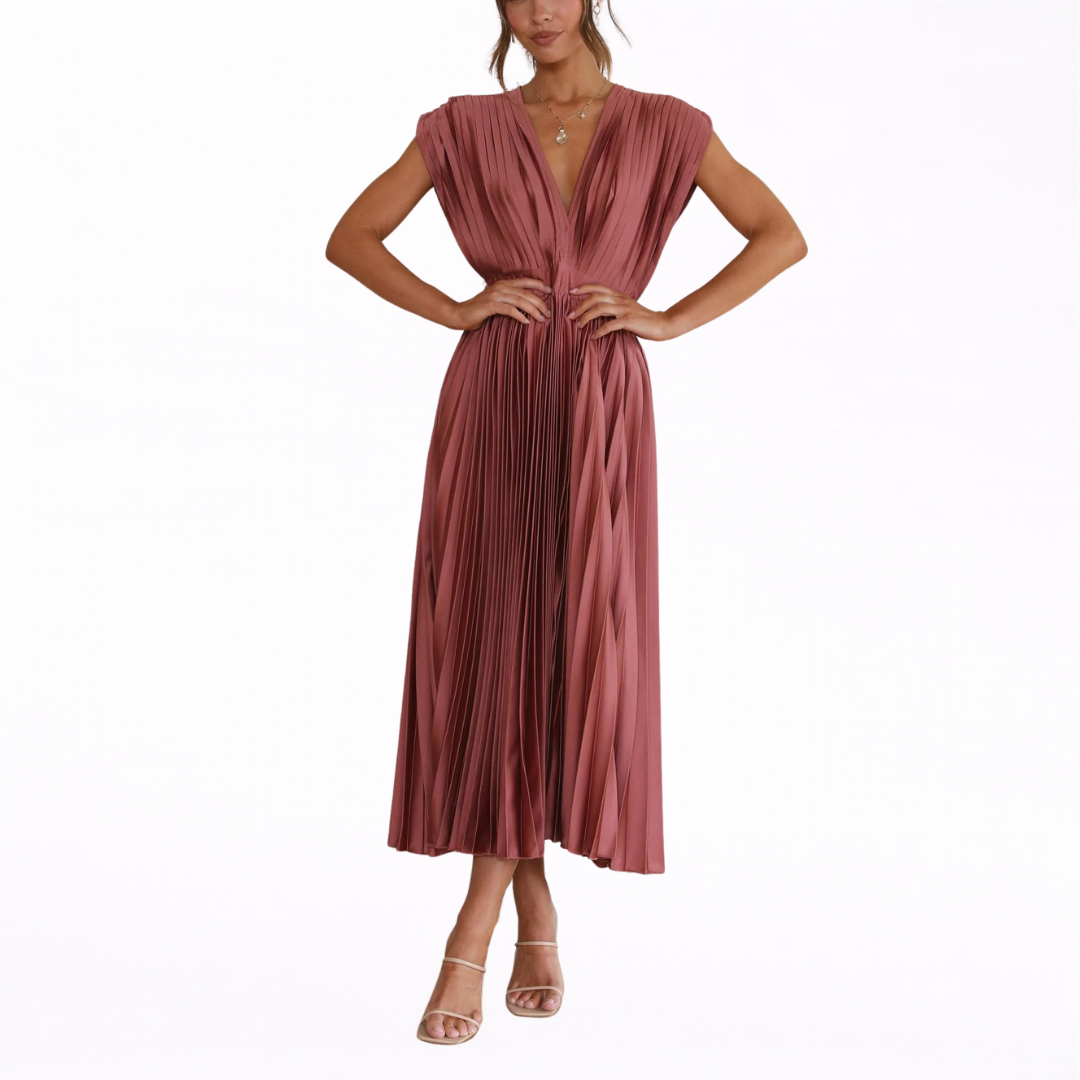 Isla | Elegant Pleated Dress