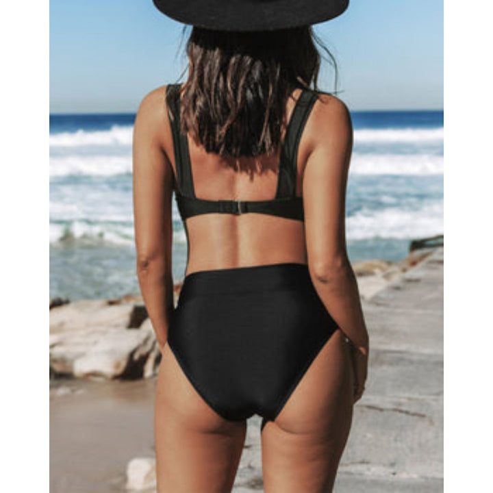 Hilde – High-waisted solid swimsuit