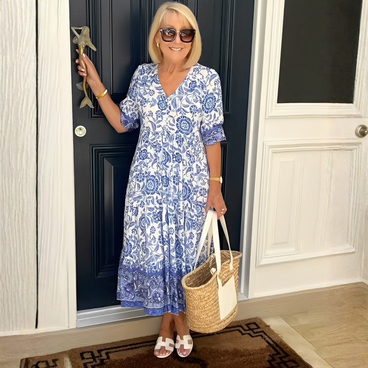 Madison – Floral V-Neck Dress