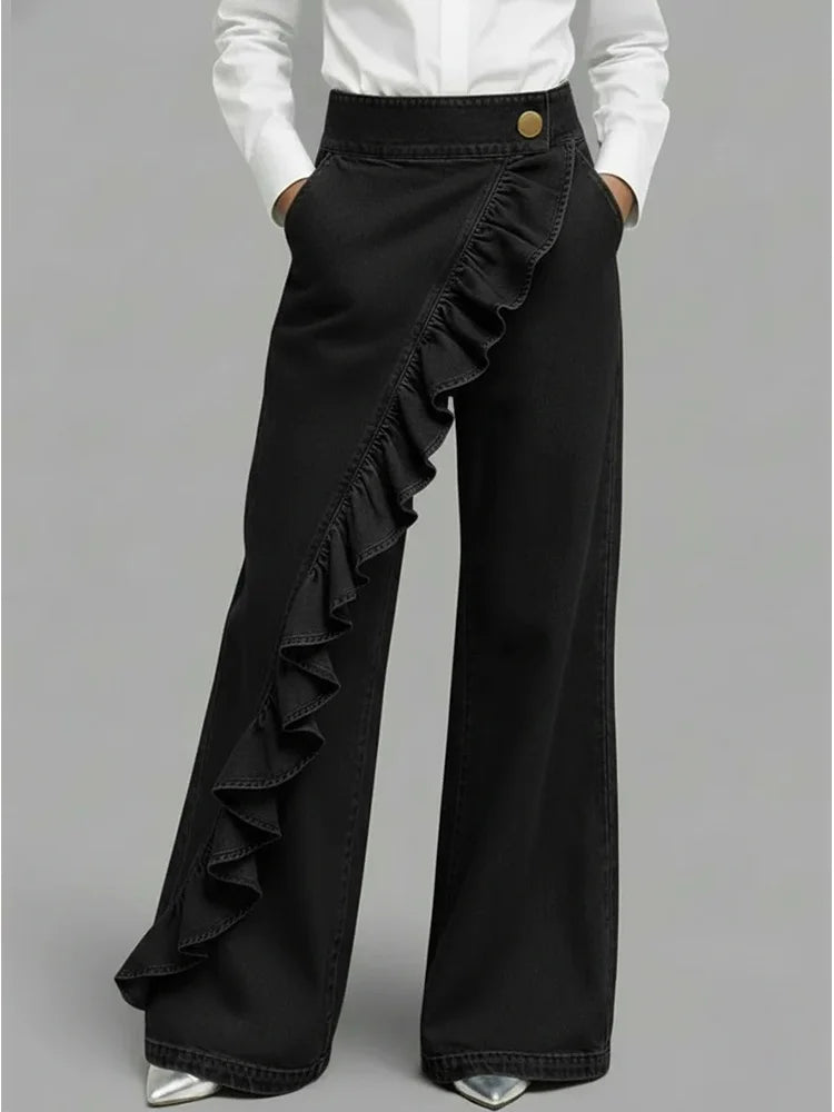 Linda | Wide and Comfortable Denim Pants