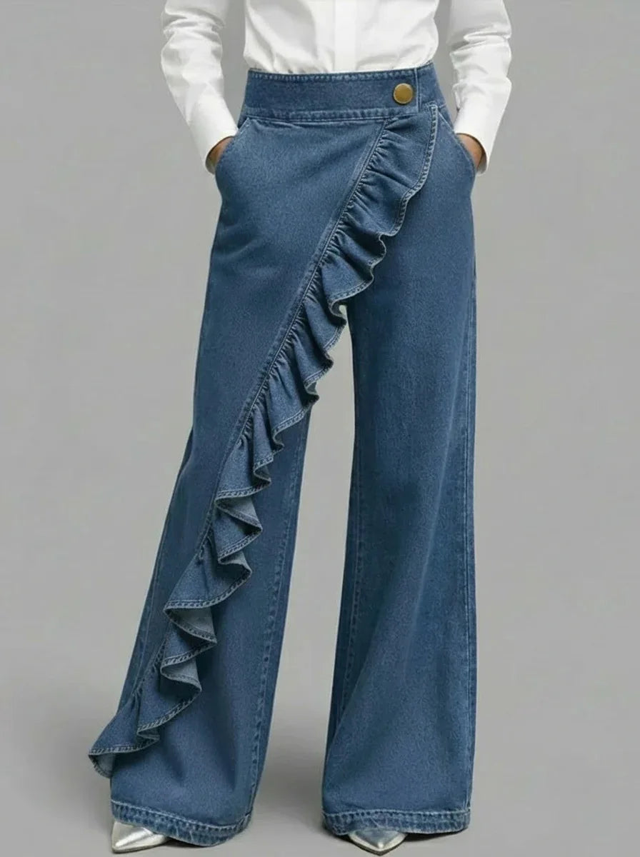 Linda | Wide and Comfortable Denim Pants