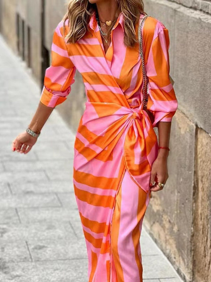 Elvina - Printed Shawl Dress