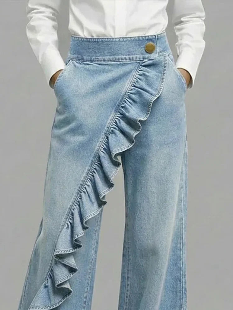 Linda | Wide and Comfortable Denim Pants