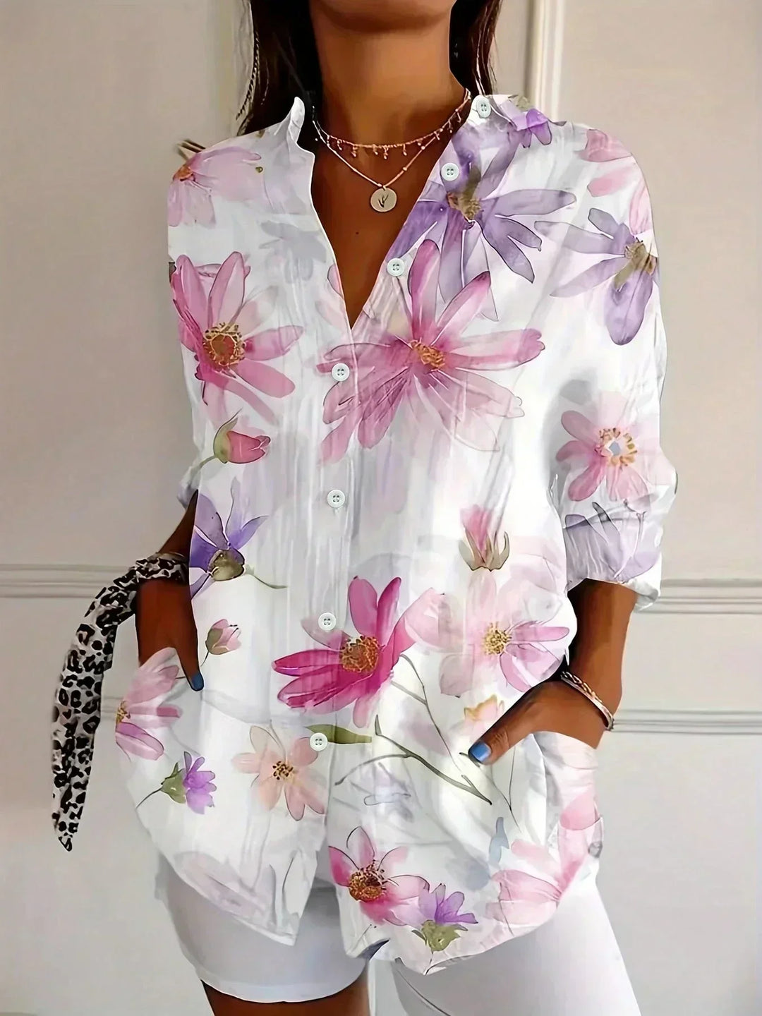 Rina™ | Blouse with Colorful Print