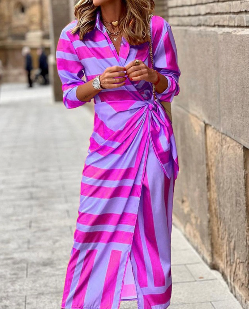 Elvina - Printed Shawl Dress