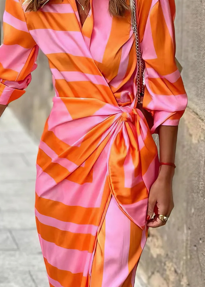 Elvina - Printed Shawl Dress