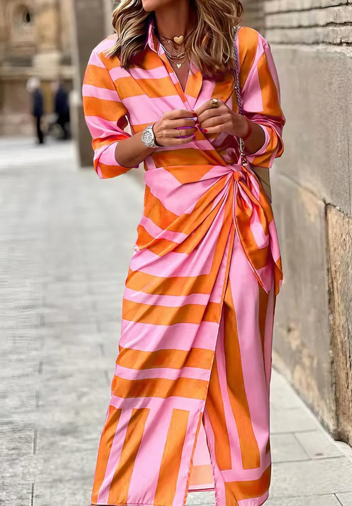 Elvina - Printed Shawl Dress
