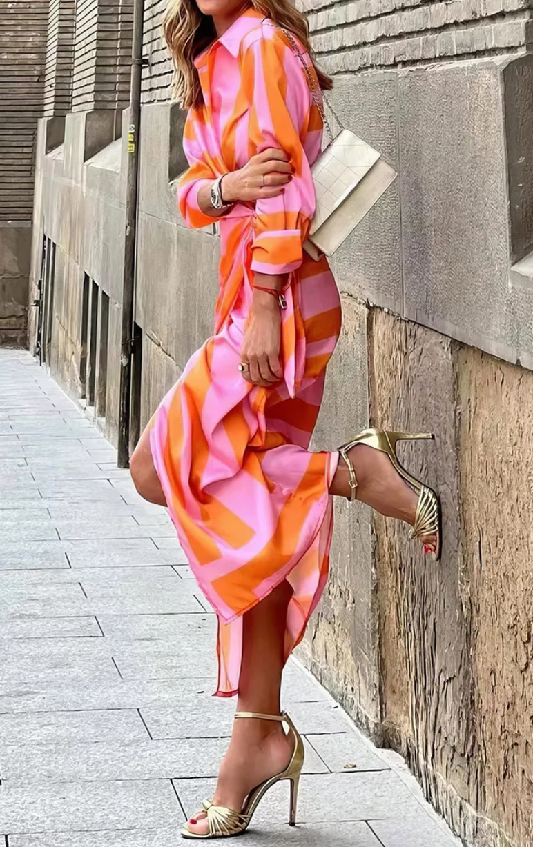 Elvina - Printed Shawl Dress
